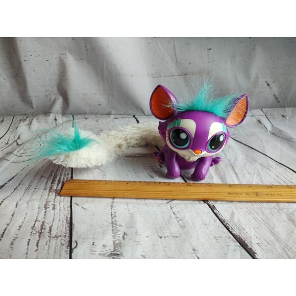 Mattel Lil' Gleemerz Toy Loomur Purple Interactive Talking Light Up 5" Furry Pet - Picture 8 of 10